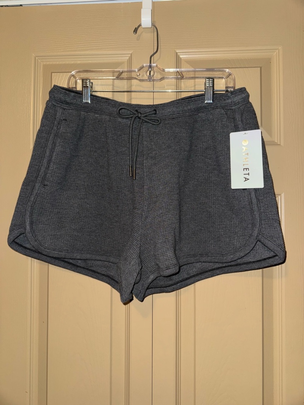 NWT - Athleta Sz. Large Waffle Knit Lounge Shorts “A Hug for Your Thighs”